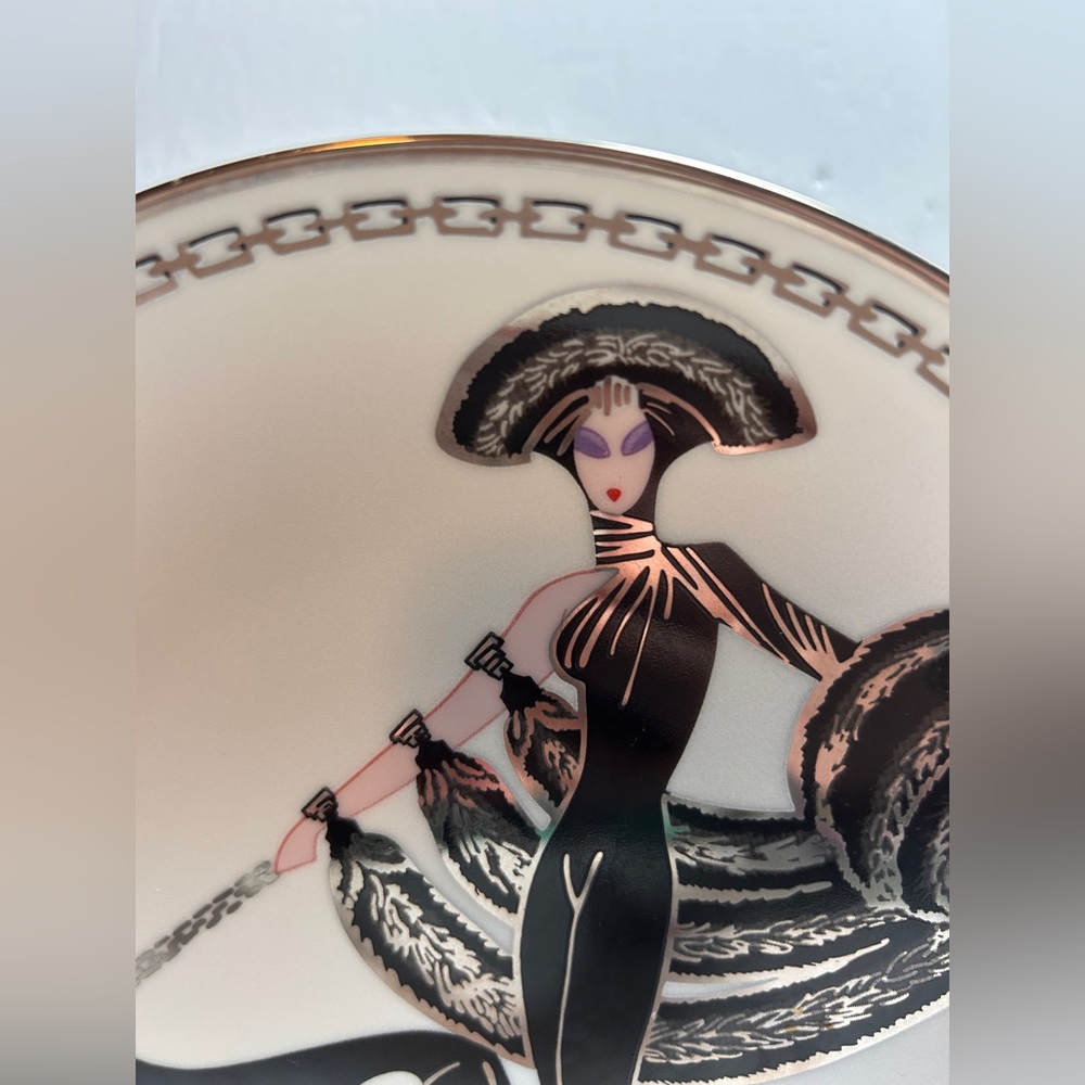 House of ERTE SYMPHONY IN BLACK Display D-8 1/8" Plate #F8673 Limited Edition - Picture 6 of 15